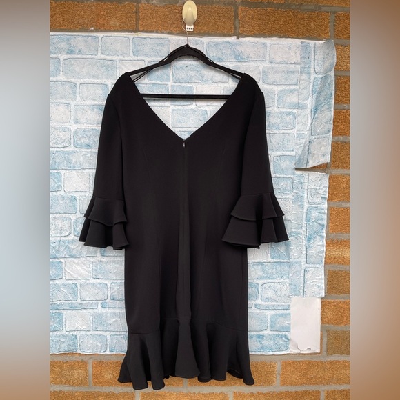 CINQ À SEPT Dominique V-Neck Ruffle Dress size 12 - Picture 8 of 13